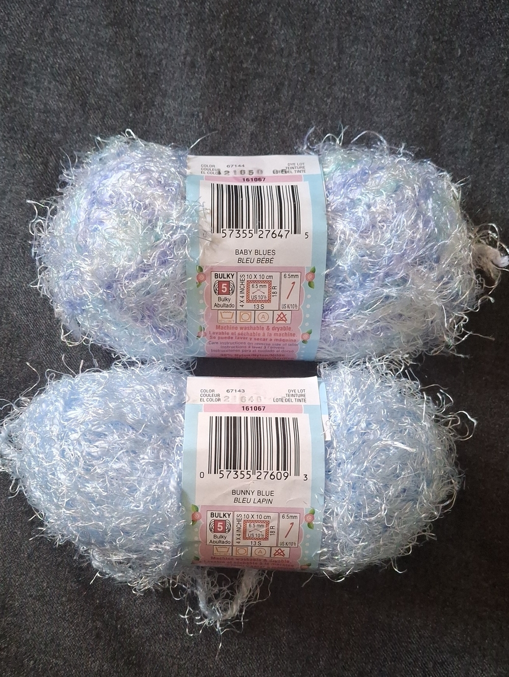 💥3/$20💥 Bernat Baby Lash Yarn - Baby Blues (Set of 2)